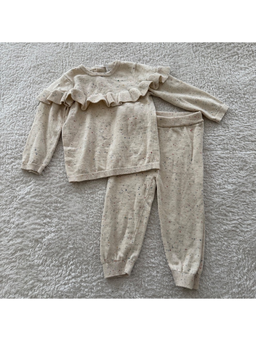 18-24m Ruffle Confetti Knit Set